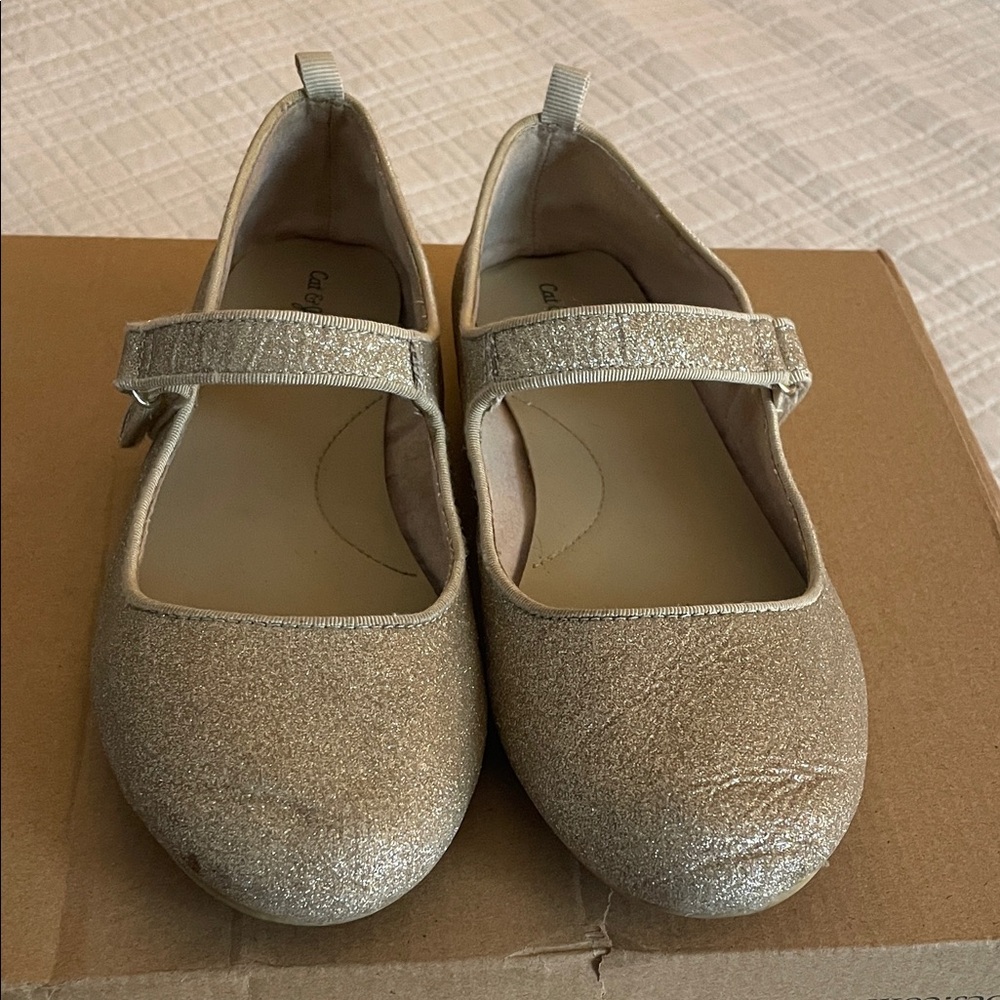 Cat & Jack Shimmering Gold Dress Shoes